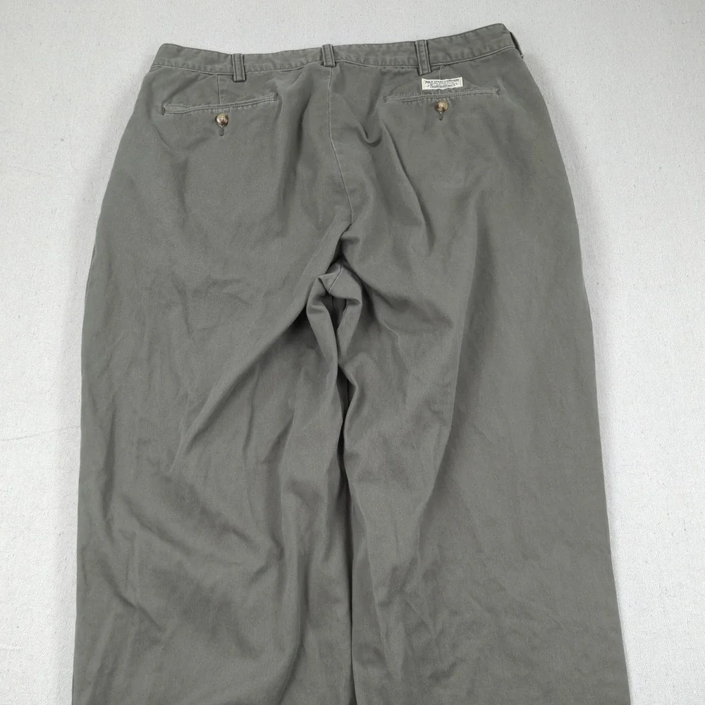 Vintage Polo Jeans Co Pants‎ Mens 38x30 Khaki Pleated Preppy Ralph Lauren